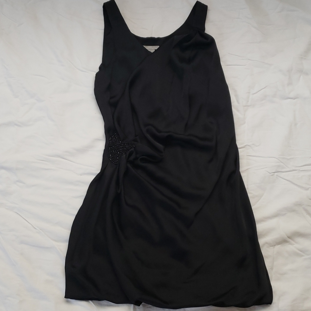 Black satan dress